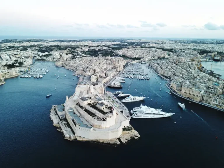 Birgu and Fort Saint Angelo Aerial View Malta
