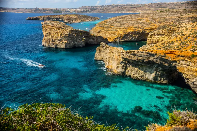 Blue Lagoon Cliffs and Yachts Comino Malta