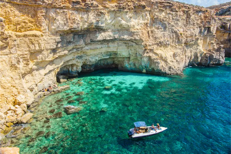 Blue Lagoon Sea Cave Comino Malta