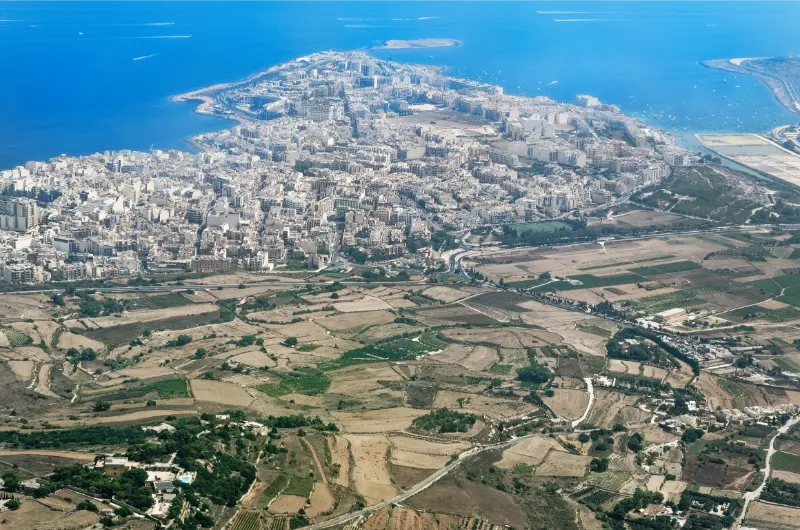 Bugibba and Qawra Aerial View Malta