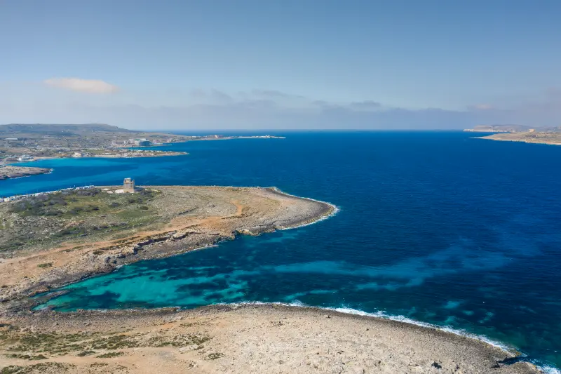 Coral Lagoon Mellieha Aerial View Malta