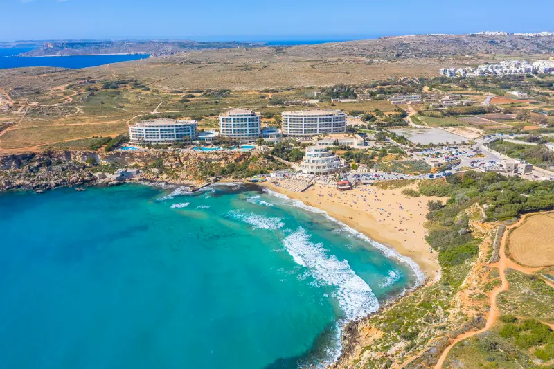 Golden Bay Aerial View Malta