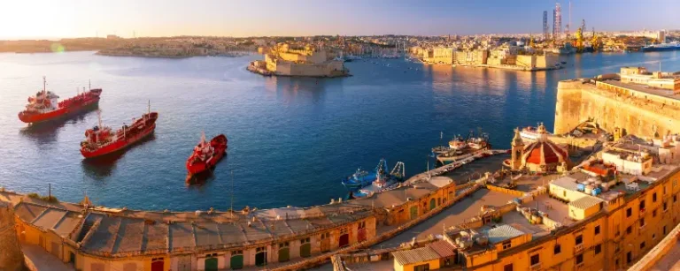 Grand Harbour and Three Cities at Dawn Malta