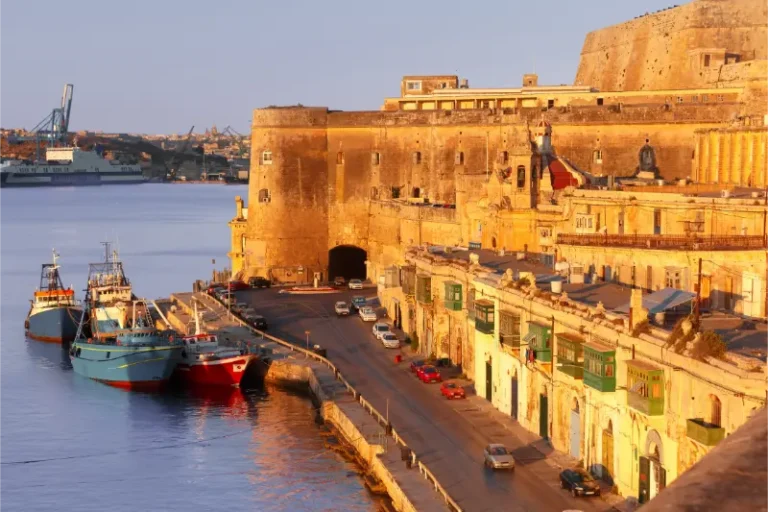 Lascaris Battery and Grand Harbour Valletta Malta