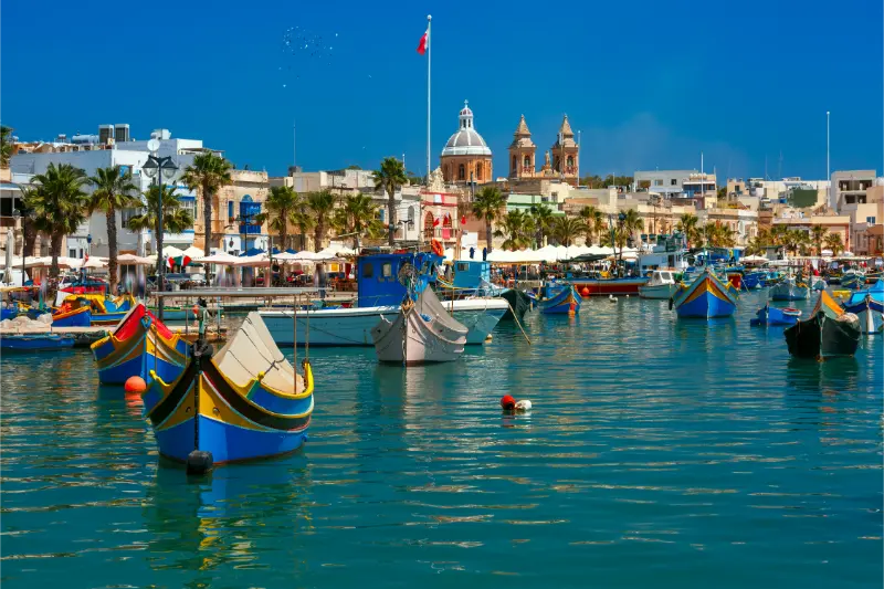Marsaxlokk Luzzu Boats Malta