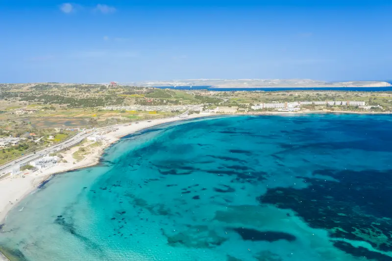 Mellieha Bay Western Shore Malta