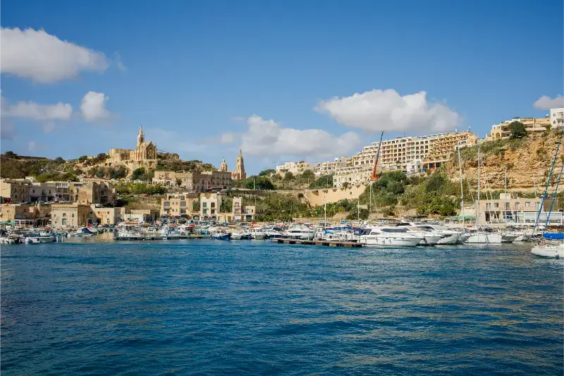 Mgarr Harbour Gozo from Sea Malta
