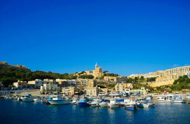 Mgarr Harbour Gozo in Winter Malta