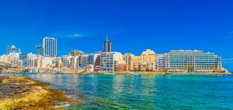 Paceville and St Julians Bay Skyline Malta