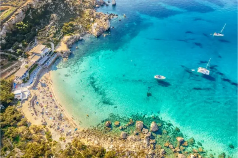 Paradise Bay Aerial View Malta