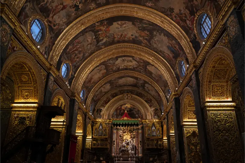 Saint Johns Co Cathedral Interior Valletta Malta