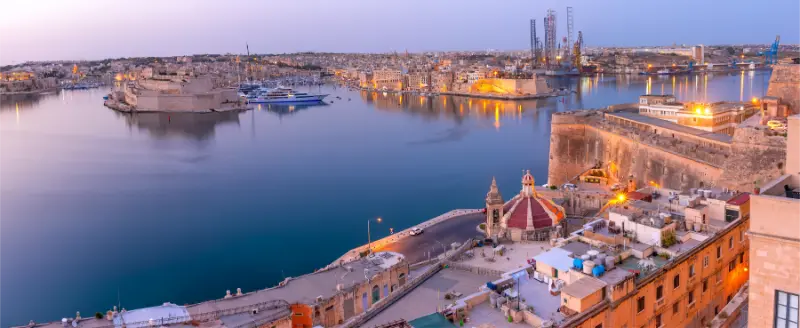 Valletta Grand Harbour at Dawn Malta