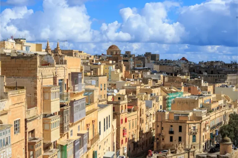 Valletta Limestone Buildings and Rooftops Malta