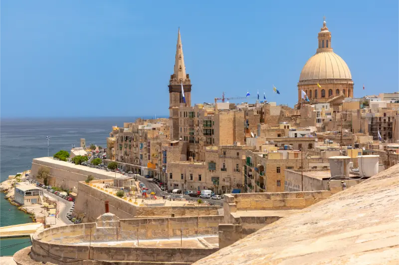 Valletta Skyline with Carmelite Dome Malta