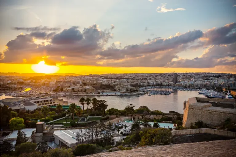 Valletta Sunset Panorama Malta